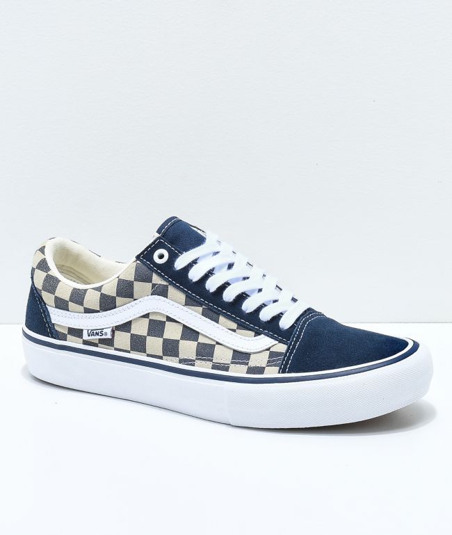 vans old skool checkerboard blue topaz